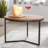 Couchtisch 60x60x38cm Akazie Massivholz Metall Rund Wohnzimmertisch Bild 3