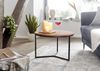 Couchtisch 60x60x38cm Akazie Massivholz Metall Rund Wohnzimmertisch Bild 5