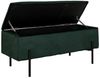 Elegante Bank NIZZA mit Stauraum - ca. 95cm - grüner Samt Bild 3