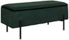 Elegante Bank NIZZA mit Stauraum - ca. 95cm - grüner Samt Bild 2