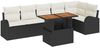 vidaXL Garten-Sofa-Set mit Kissen 7 pcs Schwarz und Creme 3349592 Bild 2