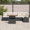 vidaXL Garten-Sofa-Set mit Kissen 7 pcs Schwarz und Creme 3349592 Bild 3