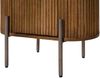 Hochschrank Mango 55x30x190 braun lackiert / Marmor weiß BARCELONA #253 Bild 4