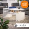 CASARIA® Couchtisch mit Ablage Stauraum Weiß Wohnzimmertisch Bild 2
