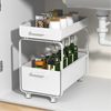 JEOBEST Küchenregal Küchenregal Regal mit 2 Korb-Auszügen, Spülschrank Organizer Bild 5