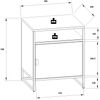 VCM Nachttisch Flokas 919900 Schwarz H. 55 x B. 45 x T. 40 cm Bild 5