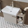 Roomart LYCIA-82 Badmöbel Set– 3-teiliges Badezimmermöbel Set - Unterschrank, Waschbecken & Spiegelschrank - H 9.5 x B 38.6 x T 50 cm • Beige Bild 5