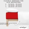 Schlafgut 'Casual' Spannbettlaken, für Matratzen bis 25 cm Höhe, 100% Bio-Baumwolle, Red Deep, M 120x200 cm - 130x200 cm Bild 3