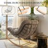 FLEXISPOT Schaukelsessel Komfortabler Loungesessel, Gartenliege mit Kopfkissen (mit sanfter Schaukelfunktion, Kopfkissen & stabilem Metallrahmen), ideal für Balkon, Terrasse, Garten & Wohnzimmer Bild 4