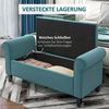 HOMCOM Polsterbank Flurbank mit Stauraum für Schlafzimmer (Sitzbank, 1-St, Bettbank), Grün, 126 x 48,5 x 57 cm Bild 4