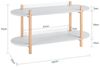 SoBuy HSTR01-HG Konsolentisch Flur, MDF, Lackiert, Hellgrau, 100 x 52 x 33 cm Bild 3