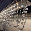 WILGOON LED Pendelleuchte 38W Kristall Pendelleuchte Esszimmer Kronleuchter 180 cm Dimmbar, LED fest integriert, Kaltweiß, Naturweiß, Warmweiß, LED Hänge Leuchte Kristall Pendel mit Fernbedienung, Höhe verstellbar Bild 4