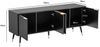 Lowboard Schwarz mit Eiche-Dekor 150x60x39 cm TV-Kommode Modern, Design TV-Sc... Bild 4