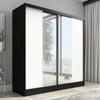 Schwebetürenschrank DUO 2-türig Schrank 180 cm Farbe: Schwarz , weiß Bild 2