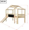 Kinder Hochbett Mit Rutsche Und Schiefertafel 90x200 Hausform Massivholz 120kg Tragfähig Sicherheitsgeländer Spielbett Mitwachsend Bild 5