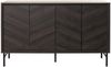 Sideboard HWC-M50, Schrank Kommode Highboard Anrichte, Massiv-Holz Mango 94 x 151 x 40 cm ~ dunkelgrau Bild 5