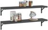 vidaXL Wandregale 2 Stk. 100x23,5 cm Schwarz Edelstahl 30289 Bild 4