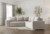 Ecksofa Designersofa ESTELLE in Stoff Poso Creme Seite Universal Bild 2