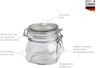 Mäser 931161 Gothika Einmachglas mit Deckel, 300 ml, Vorratsgläser mit Bügelverschluss, klar (6er Pack) Bild 2