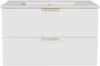 Vente-unique - AVORELI Waschbeckenmöbel Holz, Platte Weiß - B 46 cm x H 50 cm x L 80 cm Bild 2