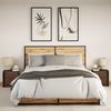 vidaXL Nachttische mit LED-Leuchten 2 Stk. Braun Eiche Holzwerkstoff 852060 Bild 4