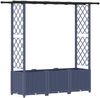 vidaXL Hochbeet mit Rankgitter und Dach Grau 162,5 x 40 x 136 cm PP 42032567 Bild 2