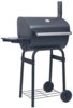 vidaXL Holzkohlegrill Smoker, Stahl Schwarz, 75 x 48 x 120 cm