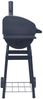 vidaXL Holzkohlegrill, Smoker, Stahl Schwarz, 75 x 48 x 120 cm Bild 3