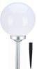 Spetebo Kugelleuchte LED Solar Garten Kugel Leuchte mit Erdspieß - 25cm, Ein-/Ausschalter, LED, warm weiß Bild 4