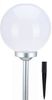 Spetebo Kugelleuchte LED Solar Garten Kugel Leuchte mit Erdspieß - 25cm, Ein-/Ausschalter, LED, warm weiß Bild 3