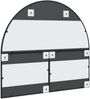vidaXL Wandspiegel Schwarz 100x90 cm Gewölbt Eisen 3200611 Bild 5