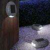 3er Set LED Solarleuchten, Stein Design, grau, L 8,5 cm Bild 3