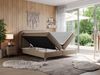 Boxspringbett, Schlafzimmerbett, Bettkasten - EIRA -120 x 200 cm - Braun Kunstleder - H3 Bild 2
