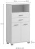 Schildmeyer Palermo Highboard 157646, Mattweiß/Artisan Eiche Dekor, 59,8 x 32,6 x 110,5 cm Bild 3