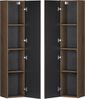 Lomadox Hochschrank TEMUCO-56-WALNUT in Walnuss mit Rahmenfräsung, 30 cm breit, grifflos Bild 4