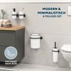 bremermann Bad-Accessoires Set SAVONA 4tlg. bestehend aus 1x Seifenspender, 1x Becher, 1x WC-Garnitur, 1x Kosmetikeimer aus Kunststoff in Weiß Bild 2