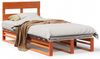 vidaXL Massivholzbett ohne Matratze Wachsbraun 100x200 Kiefernholz 850799 Bild 2