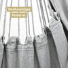 Hängesessel Indoor ohne Gestell MELA - Mit Kuscheldecke & Bücherfach | Hängestuhl mit Kissen Hängeschaukel Outdoor bis 120kg, Grau Bild 5