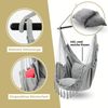 Hängesessel Indoor ohne Gestell MELA - Mit Kuscheldecke & Bücherfach | Hängestuhl mit Kissen Hängeschaukel Outdoor bis 120kg, Grau Bild 4