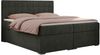 Boxspringbett, Doppelbett, Polsterbett mit Kopfstütze - CARMEN - 180x200cm - Dunkelgrau Stoff - H3 Bild 3
