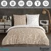 Buymax Bettwäsche, Renforce: 100% Baumwolle, 3 teilig, 200x200 cm, mit Reißverschluss, Muster Marmor, Beige, Weiß Bild 2