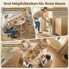 HOMCOM Klapptisch Esstisch Klappbar Naturholz (Esszimmertisch, 1-St, Küchentisch), Runde, klappbare Tischplatte, platzsparend Bild 4