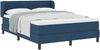 vidaXL Boxspringbett mit Matratze mit Kopfteil Blau 140 x 200 cm Stoff 3339967 Bild 2