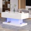 Couchtisch 100x50x45 cm mit hydraulischem Lift, seitlicher Gleitfunktion, integriertem Stauraum Bild 3
