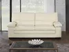 Vente-unique - MIMAS Sofa Leder Weiß - B 89 cm x H 97 cm x L 210 cm Bild 2
