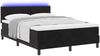 vidaXL LED Boxspringbett mit Matratze Schwarz 140 x 200 cm Samt 3342724 Bild 3