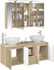 vidaXL Badezimmerschrank-Set 4 pcs Sonoma-Eiche Holzwerkstoff 3406497 Bild 3