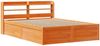vidaXL Massivholzbett mit Kopfteil Wachsbraun 140x190 cm Kiefer 3307097 Bild 2