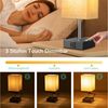 EDISHINE LED Nachttischlampe Schreibtischlampe Touch Dimmbar, 2er-Set Tischleuchten mit USB, LED wechselbar, warmweiß, kleine Tischlampe mit Ladefunktion für Fensterbank, Geschenk Bild 4