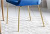 SalesFever Stuhl Esszimmerstuhl 2er Set Samt Metall blau Bild 3
